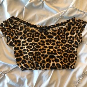 Cheetah print crop top
